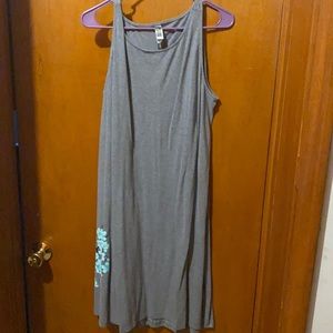 Gray shift dress